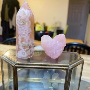 Mini Flower Agate Crystal Tower